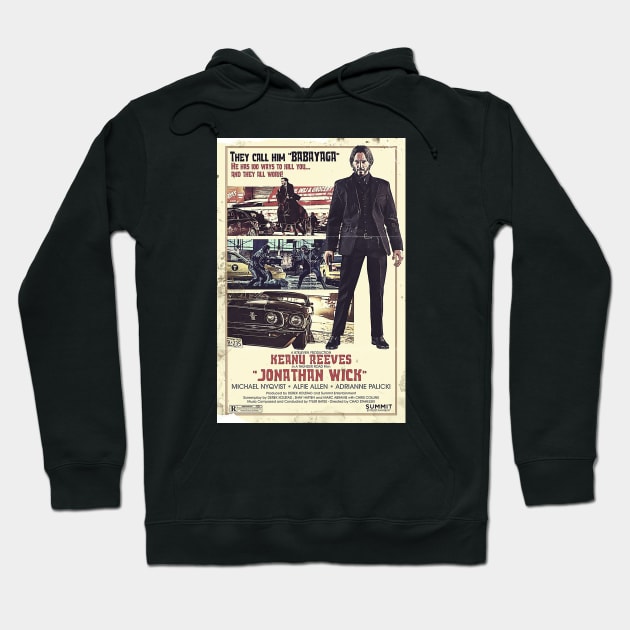 poster John Wick The Golden  Japanese Hoodie by juassicpodcast